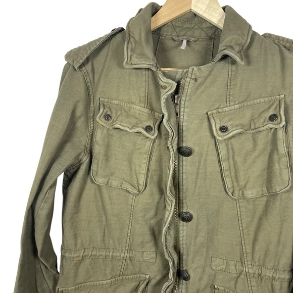 Free People Not Your Brother’s Surplus Cargo Jacket in Olive Green Size S - Picture 9 of 15